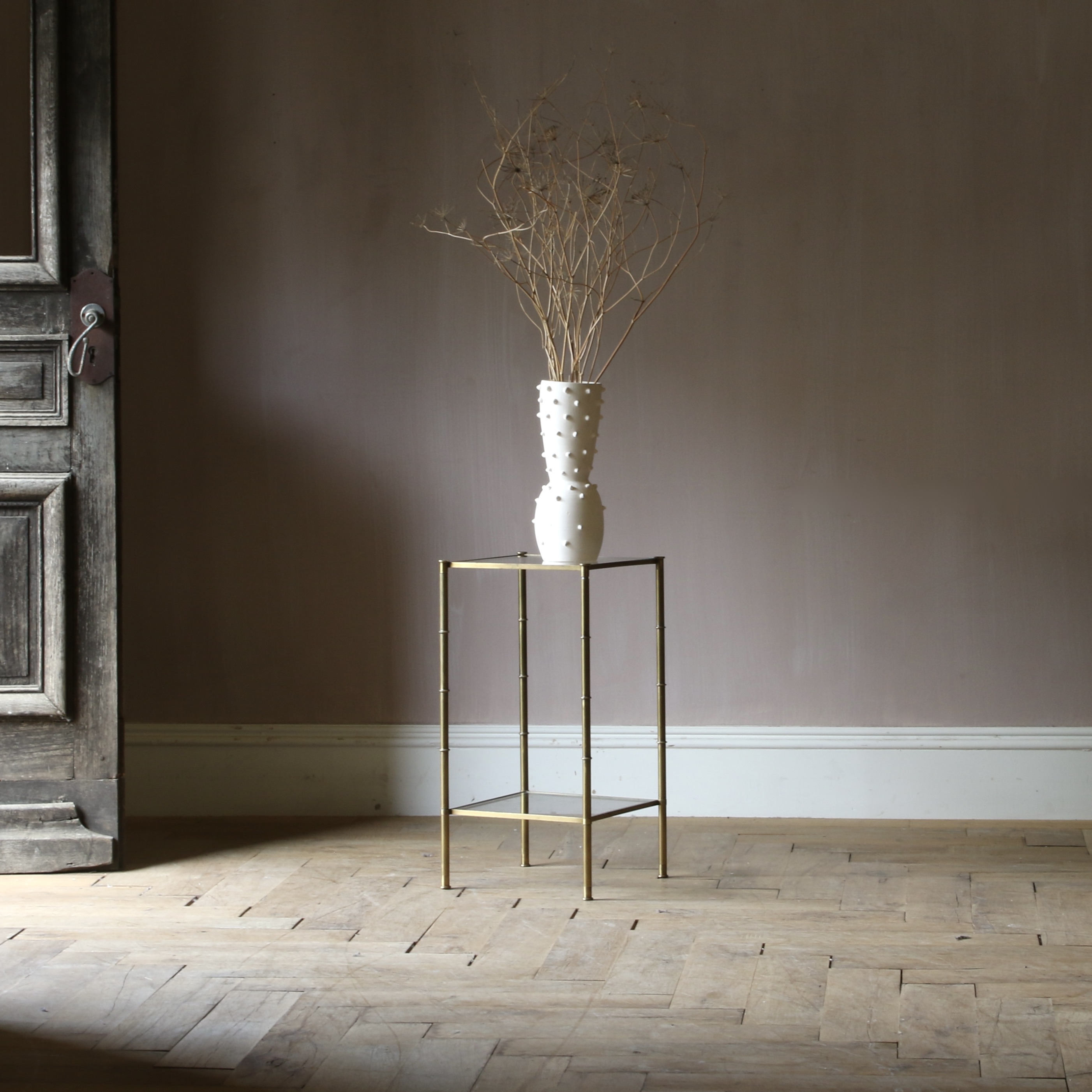 151-37 - Brass and Glass Side Table